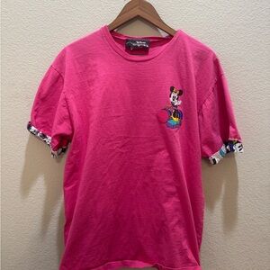 Disney Pink adult T-Shirt with Mickey Mouse Design